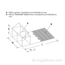 3x1x1m Standard Gabion -Korbgröße Wandkonstruktion
